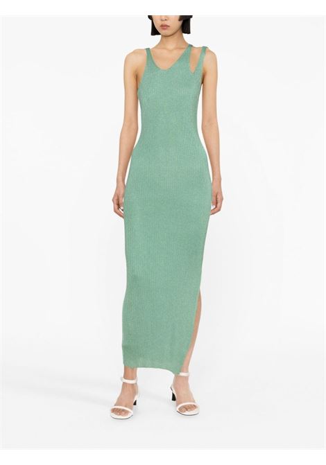 Green Ivette metallic-rib mididdress - women SIMKHAI | 2231112KDPS